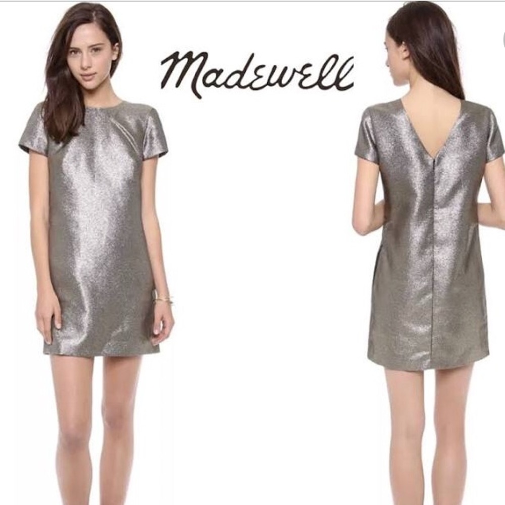 Madewell metallic sheath dress